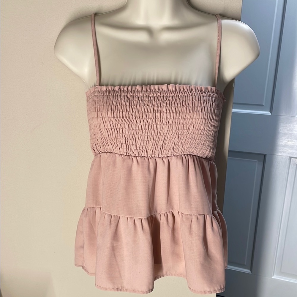 Paper Crane blush tank top